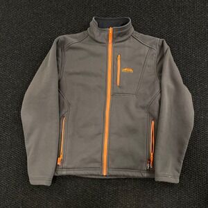GoLite Polartec Men's Wind Pro Fleece Jacket Gray Orange Full Zip Size Small
